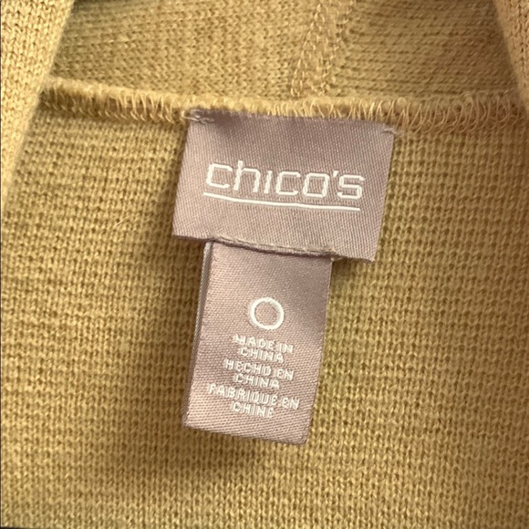 Chico’s Tan Women's Tan Sleeveless Cardigan Size 0 EUC - Picture 2 of 3